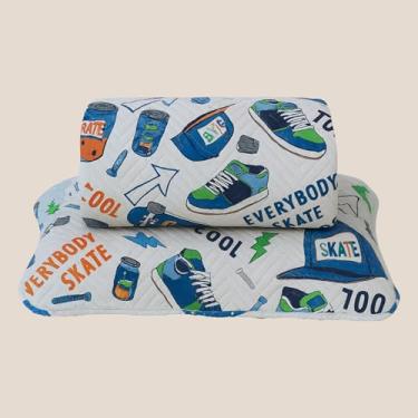 Imagem de Kit Colcha Cobre Leito Infantil Solteiro Estampado 240x160cm Dupla Face 2 Peças Matelado 100% Poliéster Macio e Divertido Radical Kids Cozzilar (Modelo 5)