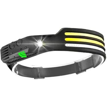 Imagem de Lanterna De Cabeça Led Acampamento Sem Fio Prova D'Água IPX4 Caminhada Pesca Ciclismo Trilha Caça e Corrida 12000mAh, 600 Lúmens Iluminação Eficiente Design Confortável StartBox Brasil