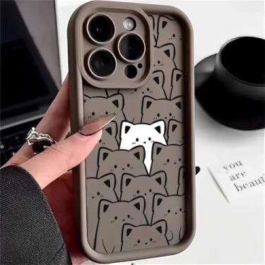 Imagem de Capa fofa para celular Xiaomi 14T 13T 15 Pro Poco X7 F6 M6 Pro Redmi Note 14 Pro Plus 14C, capa protetora resistente a impactos, cor café (JGS236), para Redmi Note 14 Pro 4G.