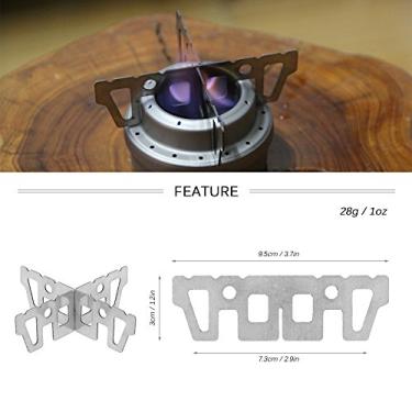 Imagem de Tingpai Aço inoxidável fogão suporte suporte de acampamento de acampamento apoio