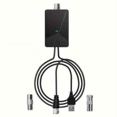 Imagem de Amplificador de sinal de antena de TV HDTV com baixo ruído, fonte de alimentação USB, adequado para Smart TV e TV a cabo, uso interno, tensão de funcionamento de 5 V, sem necessidade de bateria