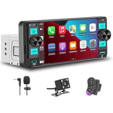 Imagem de Rádio estéreo de carro Din único com Apple CarPlay sem fio