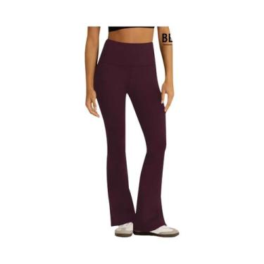 Imagem de Leggings femininas super macias de cintura alta com lã e controle de b