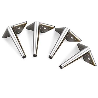 Imagem de TRGCJGH Pernas de sofá pernas de metal para móveis de sofá pernas sobressalentes perfeito para sofá cama mesa de centro conjunto de 4, A-5,1 polegadas