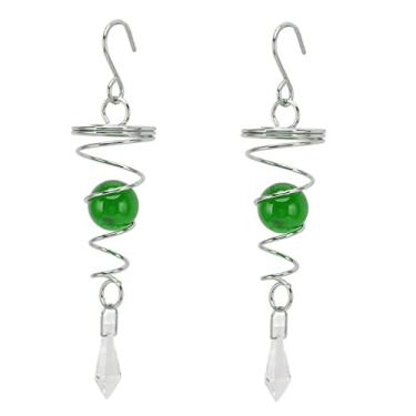 Imagem de Acouto Olhando Espiral Cauda 2 Pçs Olhando Espiral Cauda Estabilizador Inoxidável Sinos de Fora Esculturas & Giradores de (Verde)