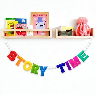 Imagem de Guirlanda de feltro com faixa Happy BIRTHDAY - Cor clássica retrô - Decoração de festa de aniversário infantil (StoryTime)