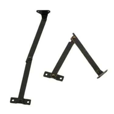 Imagem de Pacote com 2 peças de metal dobradiça suporte dobradiça armário de armazenamento antigo dobrável dobradiça elevador acessórios de móveis de madeira hardware casa (bronze verde)