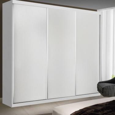 Imagem de Guarda Roupa Casal 3 Portas de Correr Itália Siena Móveis Branco