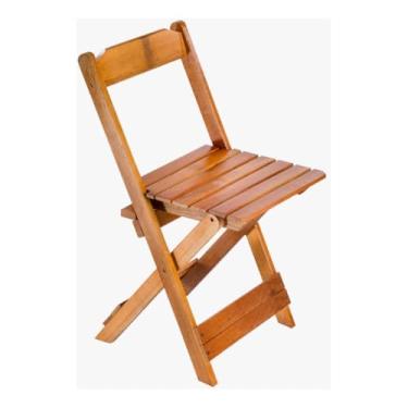 Imagem de Kit 2 Cadeiras Dobráveis de Madeira para Balcão e Bar, Envernizadas, Reforçadas – Ideais para Área Gourmet e Uso Comercial (Mel)