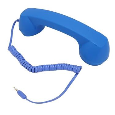 Imagem de Naroote Aparelho de Telefone Celular retrô à Prova de Radiação, Receptor de Telefone Com Fio para Smartphone, Cabo de 9 Pés para Flexibilidade (Azul)