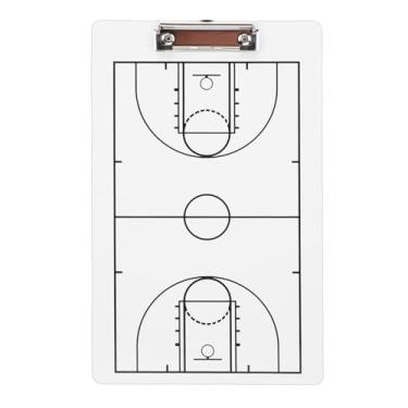 Imagem de SPYMINNPOO Quadro de Treinamento de Basquete, Quadro Portátil de Apagamento a Seco de Basquete para Estratégia de Jogos e Planejamento de Jogos