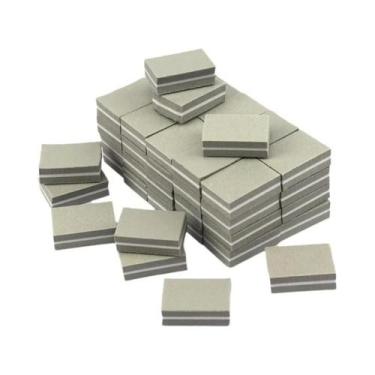 Imagem de Bloco De Lixa Esponja Mini Bicolor Para Unhas, 10, 20, 40 Peças, Ferra