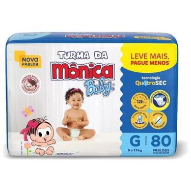 Imagem de Fralda Turma da Mônica Hiper - TAM G - 80 unidades