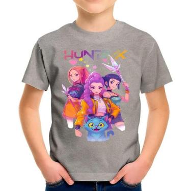 Imagem de Camiseta Camisa de Algodão Juvenil Infantil Menina Menino Huntrix Guer