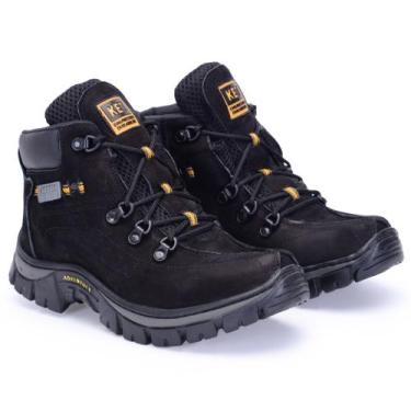 Imagem de Bota Adventure Masculina Couro Legitimo Tamanhos Especiais Até Numero 