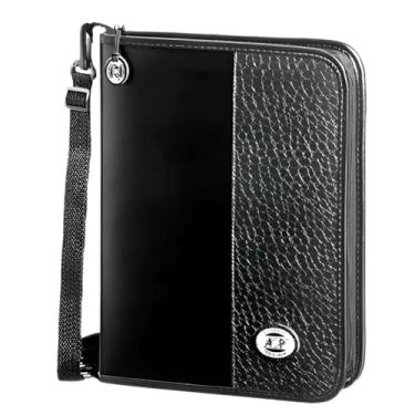 Imagem de Fichário com Zipper e Alça, Completo, Croco Black, ACP