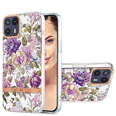 Imagem de For Motorola Moto G50 5G Ring IMD Flowers TPU Phone Case