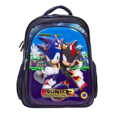 Imagem de Mochila Infantil Masculina Sonic Adventure 3D Costas Toys 2U