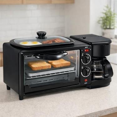 Imagem de Forno De Bancada Elétrico 3 Em 1 Cafeteira Forno E Grill Preto 220v