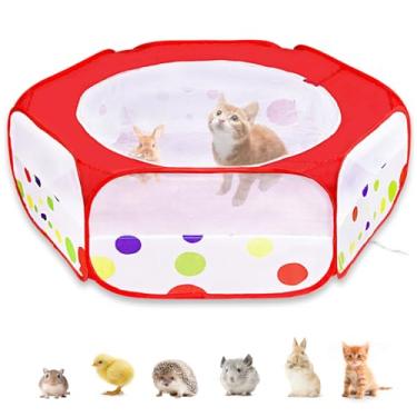 Imagem de XIRGS Cercadinho para Animais Pequenos, Cercadinho para Animais de Estimação para Gatos/Coelhos/Hamsters/Porquinhos-Da-Índia/Coelhos/Furões/Gatinhos, Chocadeira para Pintinhos, Gaiola, Barraca, Cercad