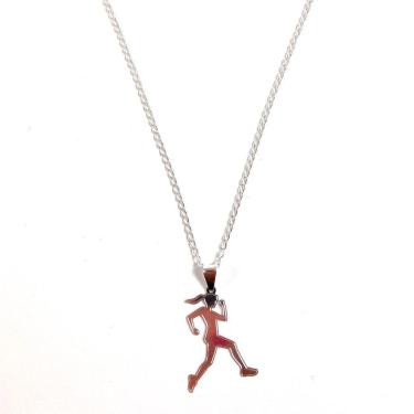 Imagem de Colar Com Pingente De Corredora Folheado A Prata