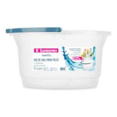 Imagem de Balde Oval P/ Rodo Sanremo 14l Bico Alça Limpeza