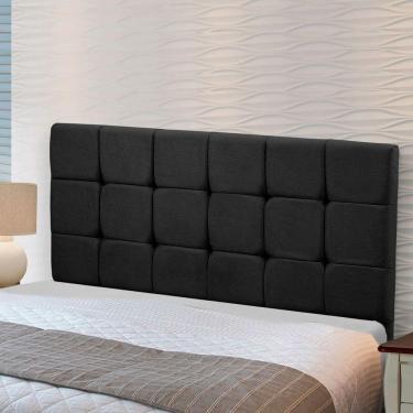 Imagem de Cabeceira Queen Julia 160cm Em Madeira Reflorestada Veludo Star Confort Preto