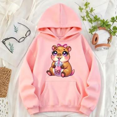 Imagem de Moletom Canguru Infantil Estampa Capivara Suco 1031 Estiloso Casual Mo