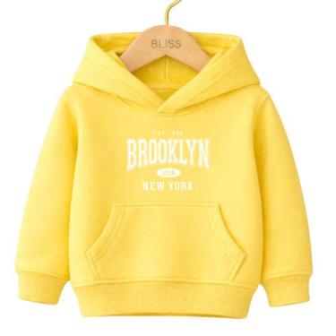 Imagem de Moletom Canguru Infantil Estampa Brooklyn USA NEW 2021 Volta ás Aulas 