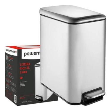 Imagem de Lixeira linea - 5 litros - aço inox - camesa