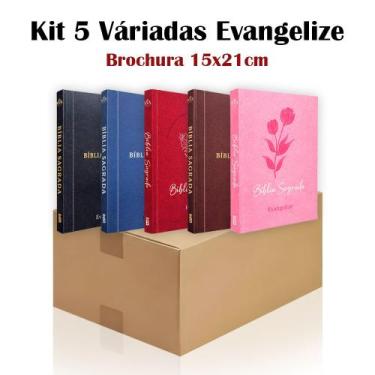 Imagem de Kit 5  Bíblia Sagrada Brochura Variadas - Evangelização - Textos Color