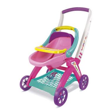 Imagem de Carrinho De Boneca Grande Bebê Conforto Brinquedo Infantil Maral
