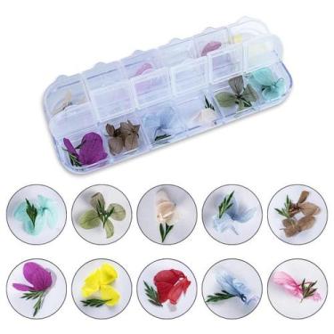 Imagem de 12 Flores Secas Desidratada Decoração Encapsulamento Unha - Arte Seduc