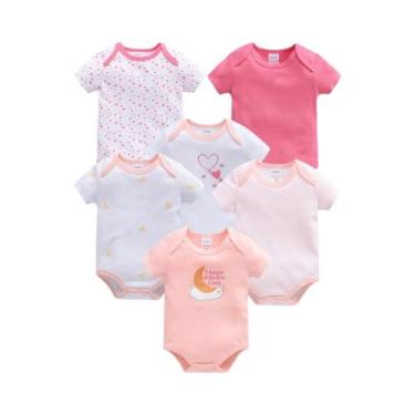 Imagem de Conjunto De Bodies Unissex Para Bebês 3 Peças 6 Peças 100% Algodão Man