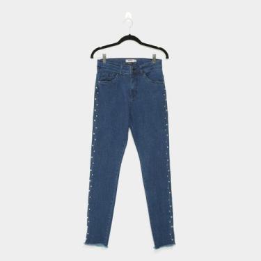 Imagem de Calça Jeans Enfim Cigarrete Feminina, Azul escuro, 32