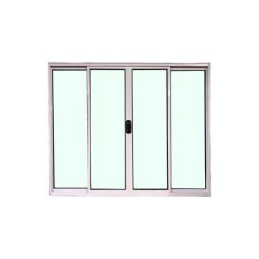 Imagem de Janela de Correr 4 Folhas de Alumínio Branco 120x200 - Brecorimo