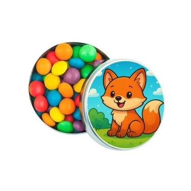 Imagem de Kit 30 Latinhas Lembrancinhas Raposinha Cor: Prateado - Gil Festa Kids
