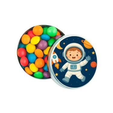 Imagem de Kit 30 Latinhas Lembrancinhas Astronauta Cor: Prateado - Gil Festa Kid