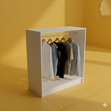 Imagem de Balcão central mdf premium loja expositor arara cabideiro boutique org