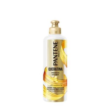 Imagem de Creme para Pentear Preenche & Blinda 240g Pantene Queratina Sem Sal Proteção Térmica