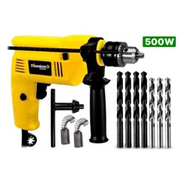 Imagem de Furadeira De Impacto Force 3/8 500w 127v Titanium - Titanium Platina