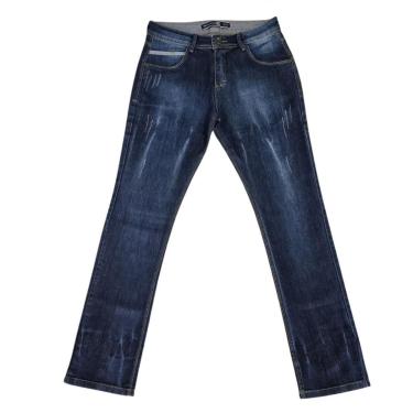 Imagem de Calça Jeans Masculina Slim Destroyed Algodão Com Elastano 40 Ao 48 Squadrão Jeans-Masculino