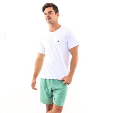 Imagem de Pijama Algodão Curto Verão Calor Adulto Masculino Mechler-Masculino