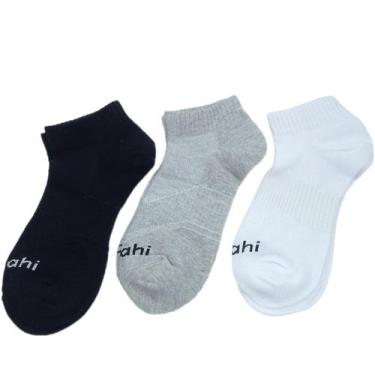 Imagem de Kit Meia 3 Pares Feminina Cano Curto em Algodão Hoahi Howc22995, Multi