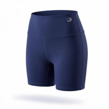Imagem de Shorts Poliamida Yoga Pilates Corrida Treino Academia Azul Marinho-Feminino