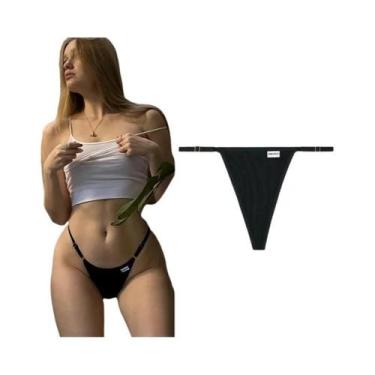 Imagem de Calcinhas Sexy De Algodão Para Mulheres, Cintura Ajustável, Baixa, Cor