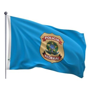 Imagem de Bandeira PF - Polícia Federal Dupla Face Estampada Tamanho 90x128cm - 