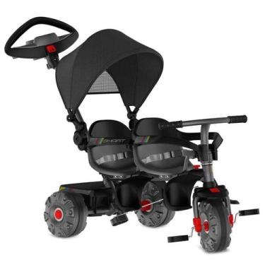 Imagem de Triciclo Smart 2 Lugares com Haste Direcionável e Capota Retrátil - Ba