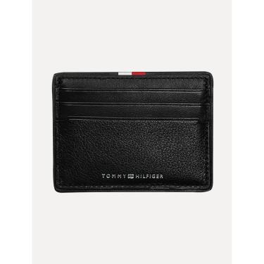Imagem de Carteira Tommy Hilfiger Masculina Porta Cartão Couro Corporate CC Holder Preta-Masculino