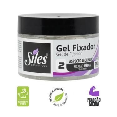 Imagem de Gel Fixação Média De Cabelo Aspecto Molhado 250g Siles